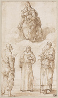 K II 034
<br/>
Madonna en Kind met Petrus, Bernardinus van Siena en Paulus
<br/>
<em>Campagnola, Domenico (1482/1500-1564)</em>